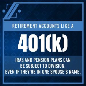 Zentz property division retirement accounts